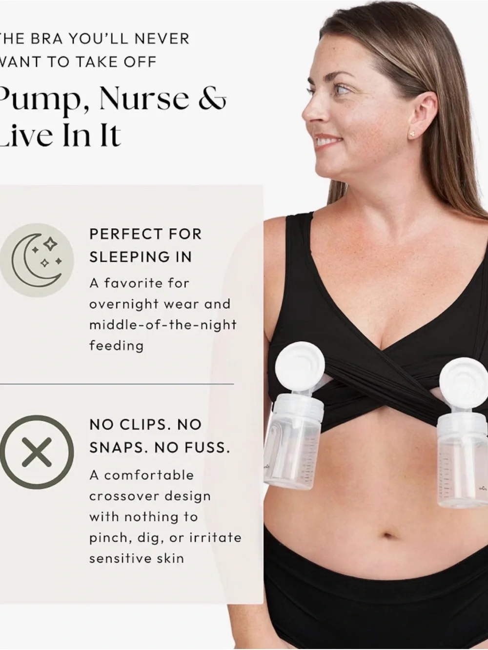 Larken X Pumping and Nursing Bra - L